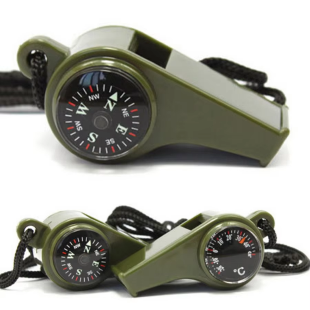 Survival-Pfeife mit Kompass und Thermometer -    Zorenza