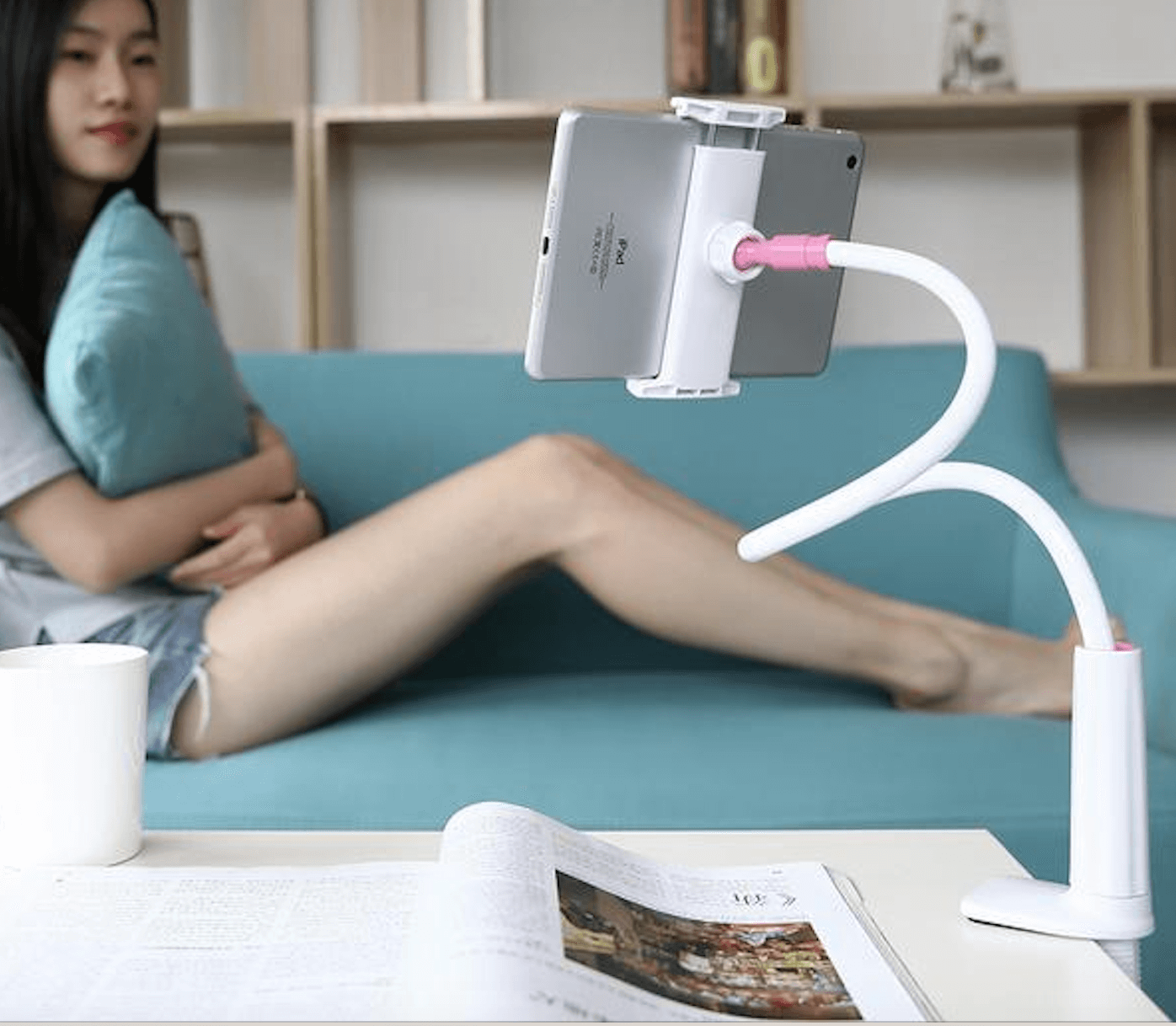 Tablet-Halterung flexibel mit Schwanenhals – 360° drehbar -    Zorenza