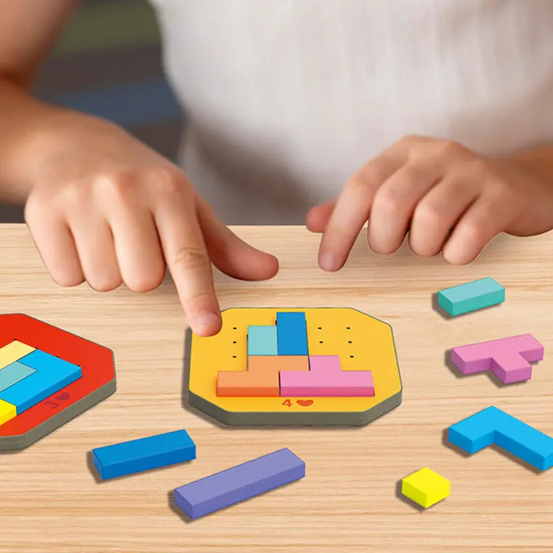 Puzzle-Bauspiel mit 108 Bausteinen und 20 Aufgaben -    Zorenza