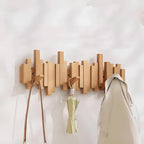 Holz-Wandhaken Piano-Stil – Ordnung für Jacken, Taschen & Accessoires -    Zorenza