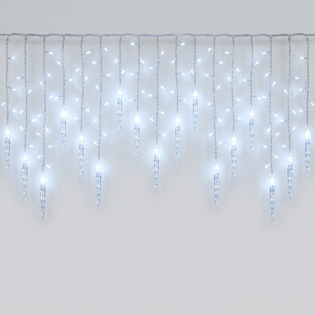 LED-Eiszapfen-Lichterkette mit Fernbedienung, 8 Leuchtmodi, USB, innen & außen -    Zorenza