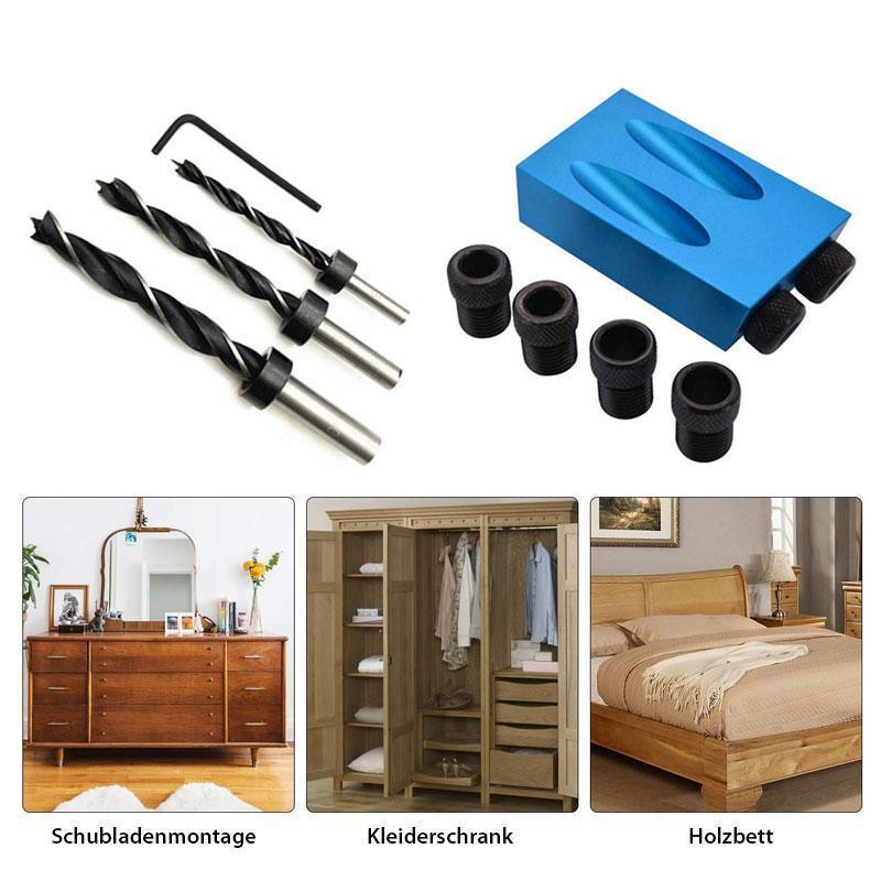 Schrägbohrer-Positionierer für Holzarbeiten – 15° Winkel -    Zorenza