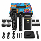 Trimmer-Set 3-teilig – Haarschneider, T-Blade-Trimmer & Folienrasierer, kabellos, USB-C -    Zorenza