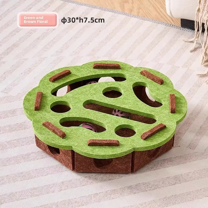 Katzenspielzeug Puzzle-Box mit Filz -    Zorenza