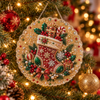Diamond-Art Weihnachtsornament-Bastelset mit Strass und Perlen -    Zorenza