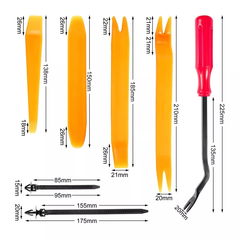 Auto-Befestigungsclips-Set – 680 Teile mit Aufbewahrungsbox Zorenza