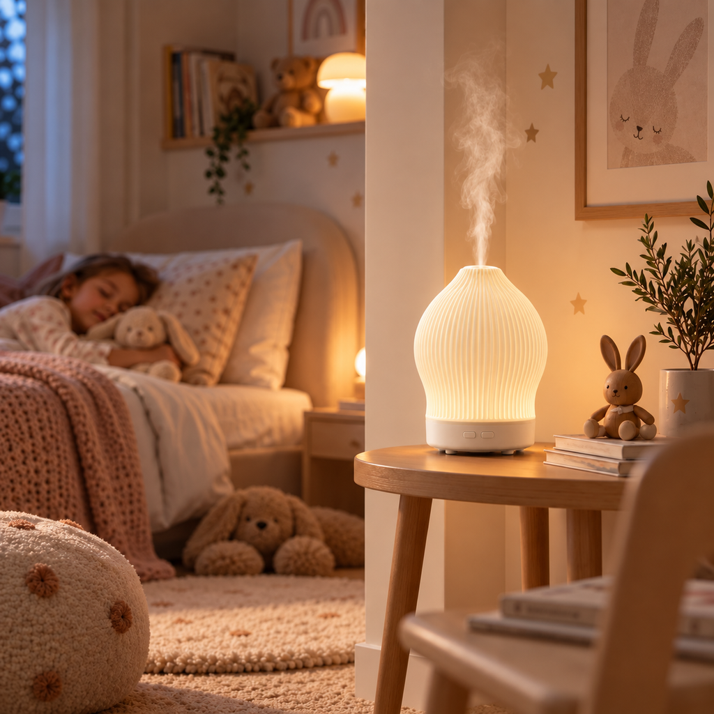 Aroma-Diffusor Glas Rosenquarz-Optik mit Nano-Nebel und Lichtstimmung -    Zorenza