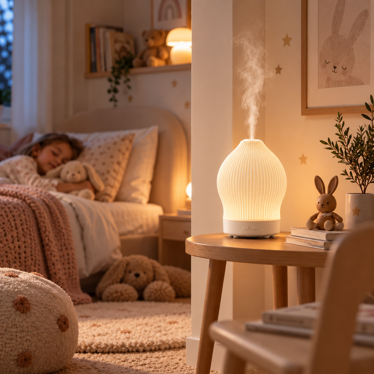 Aroma-Diffusor Glas Rosenquarz-Optik mit Nano-Nebel und Lichtstimmung -    Zorenza