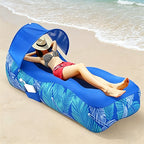 Luftmatratze mit Sonnenschutz – aufblasbar für Strand und Garten -    Zorenza