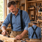 Hosenträger Herren mit Karabinerhaken – Y-Form oder X-Form -    Zorenza
