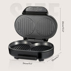 Doppelter Sandwich-Grill mit antihaftbeschichteten Grillplatten -    Zorenza