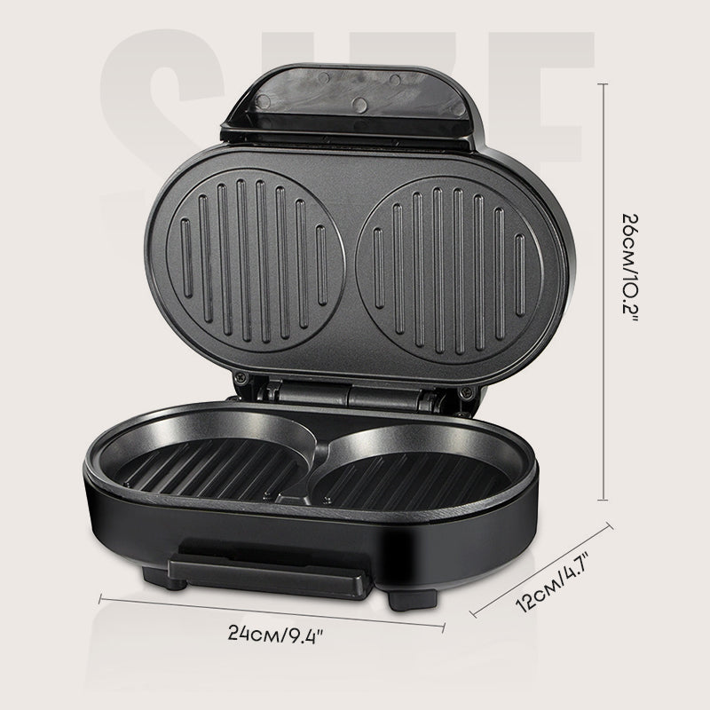 Doppelter Sandwich-Grill mit antihaftbeschichteten Grillplatten -    Zorenza