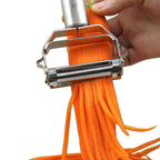 Edelstahl Gemüseschäler mit Julienne-Klinge – 2-in-1 Funktion -    Zorenza