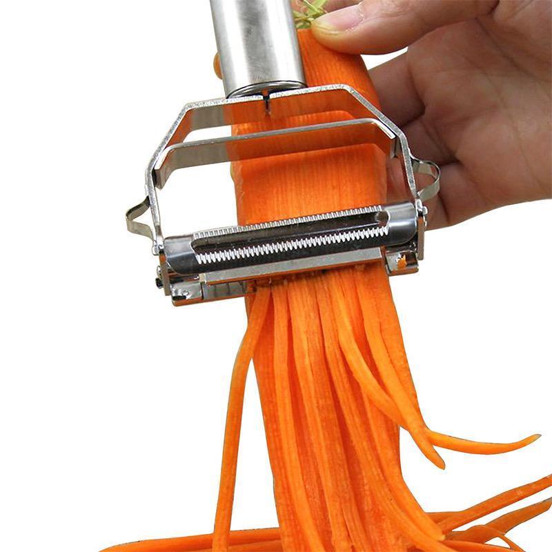 Edelstahl Gemüseschäler mit Julienne-Klinge – 2-in-1 Funktion -    Zorenza