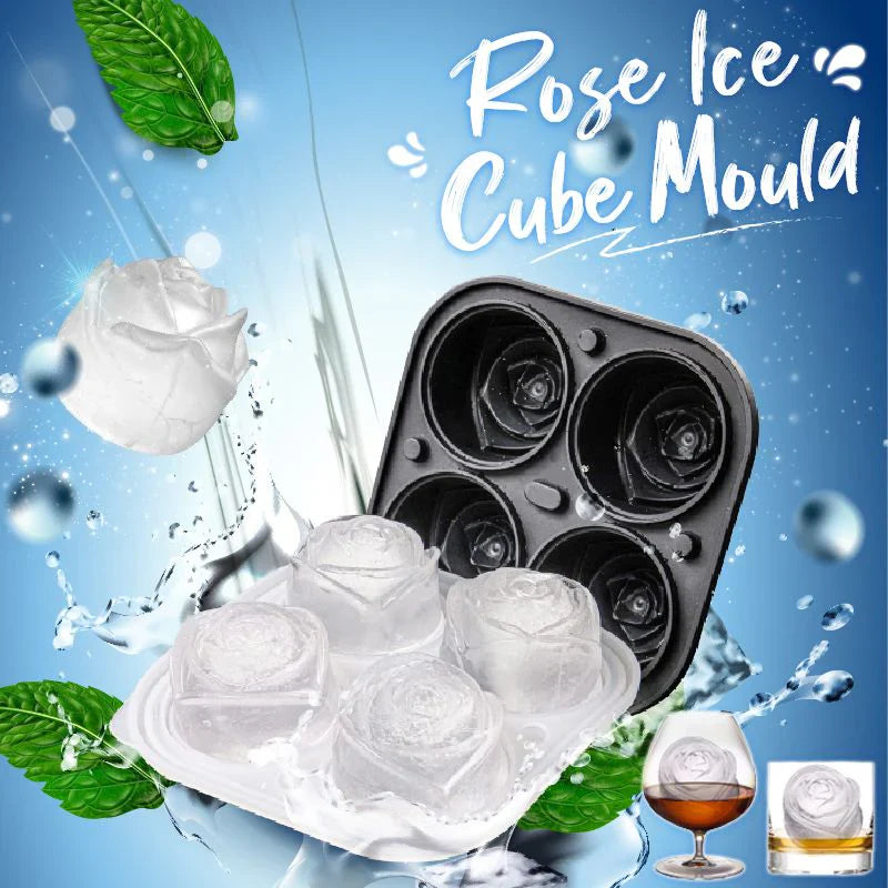 Eiswürfelform Rosen Silikon – 3D Eiswürfel für Cocktails -    Zorenza