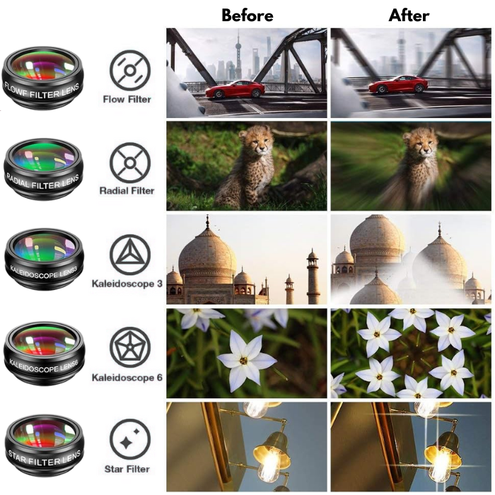 12MP-Digitalkamera Vintage-TLR-Design – 10-Objektiv-Set - Zorenza