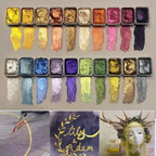 Perlglanz-Pigment-Set mit 10 Farben & Mischpalette Zorenza