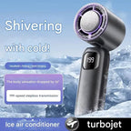 Turbo-Handventilator mit Eis-Kühlfunktion und LED-Display -    Zorenza