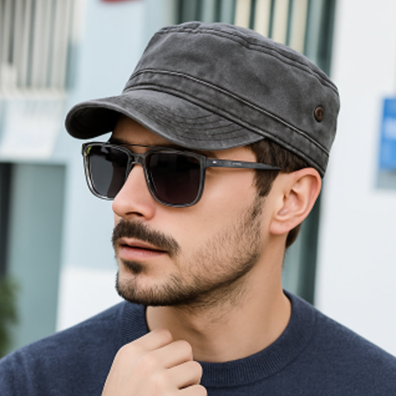 Militär Cap Baumwolle Flat Top mit verstellbarer Passform -    Zorenza