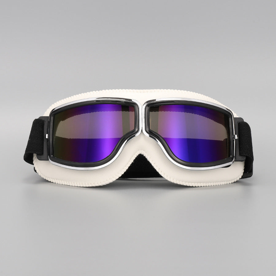 Motorradbrille im Vintage-Stil mit klarer Sicht -    Zorenza