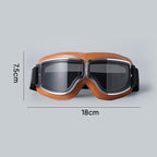Motorradbrille Vintage mit einstellbarem Band -    Zorenza