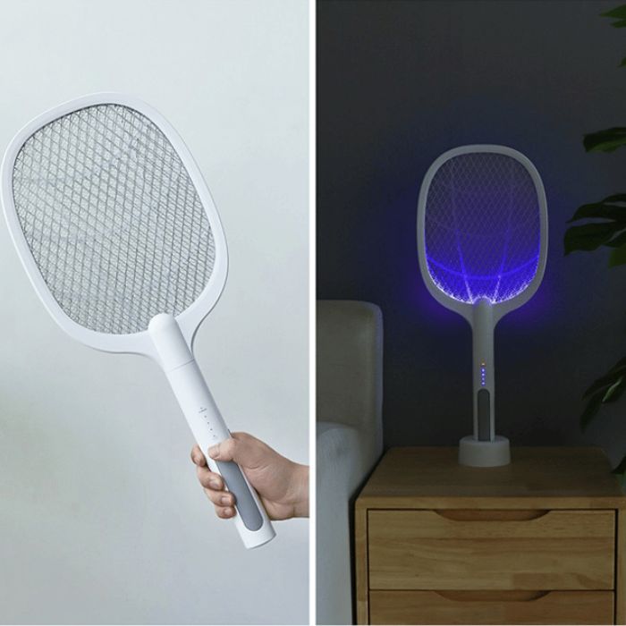 Elektrische Fliegenklatsche mit Moskito-Lampe – 2-in-1 USB Aufladbar -    Zorenza