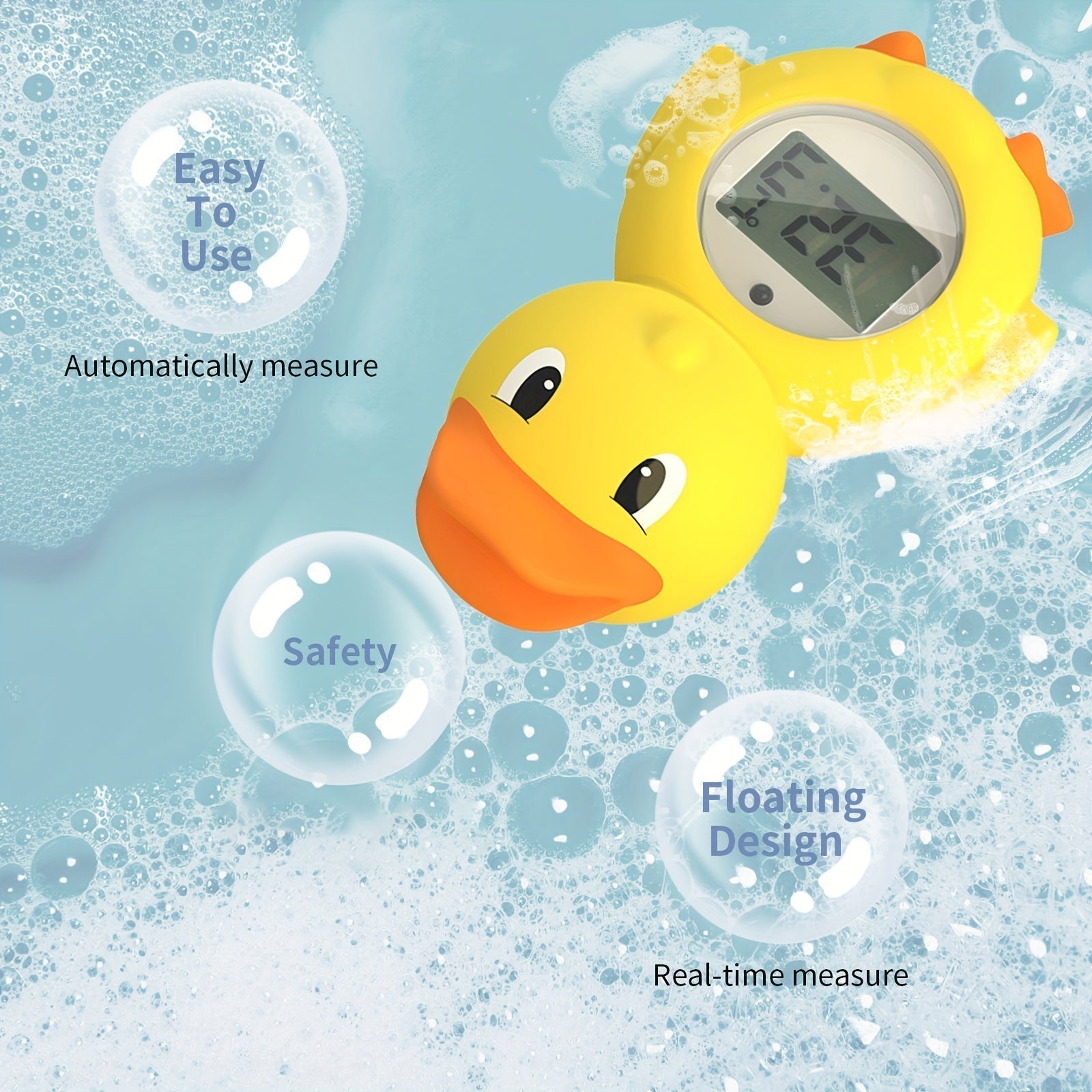 Badethermometer Digital Ente – Wasserdicht mit LCD-Anzeige -    Zorenza