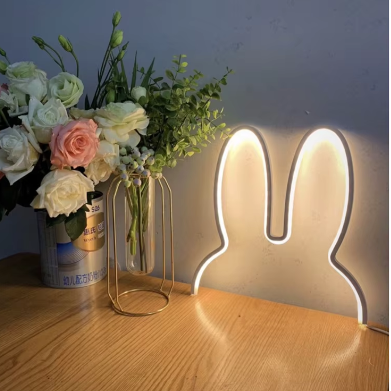 Hasen-Nachtlicht LED mit Farbwechsel und USB-Aufladung -    Zorenza