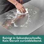 Schneidebrett aus Edelstahl – 30 × 40 cm, rutschfest -    Zorenza