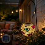 Solarlaterne Eisen mit Schmetterlingsmotiv – Garten und Terrasse -    Zorenza