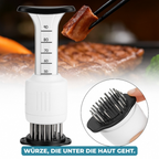 Marinadenspritze Edelstahl mit Zartmacher-Klingen -    Zorenza