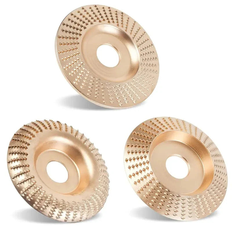 Holzschleifscheiben-Set für Winkelschleifer – 3 Formen -    Zorenza