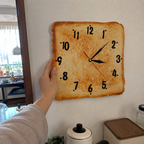 Wandvon Toastbrot-Design – Geräuschloses Quarzwerk -    Zorenza