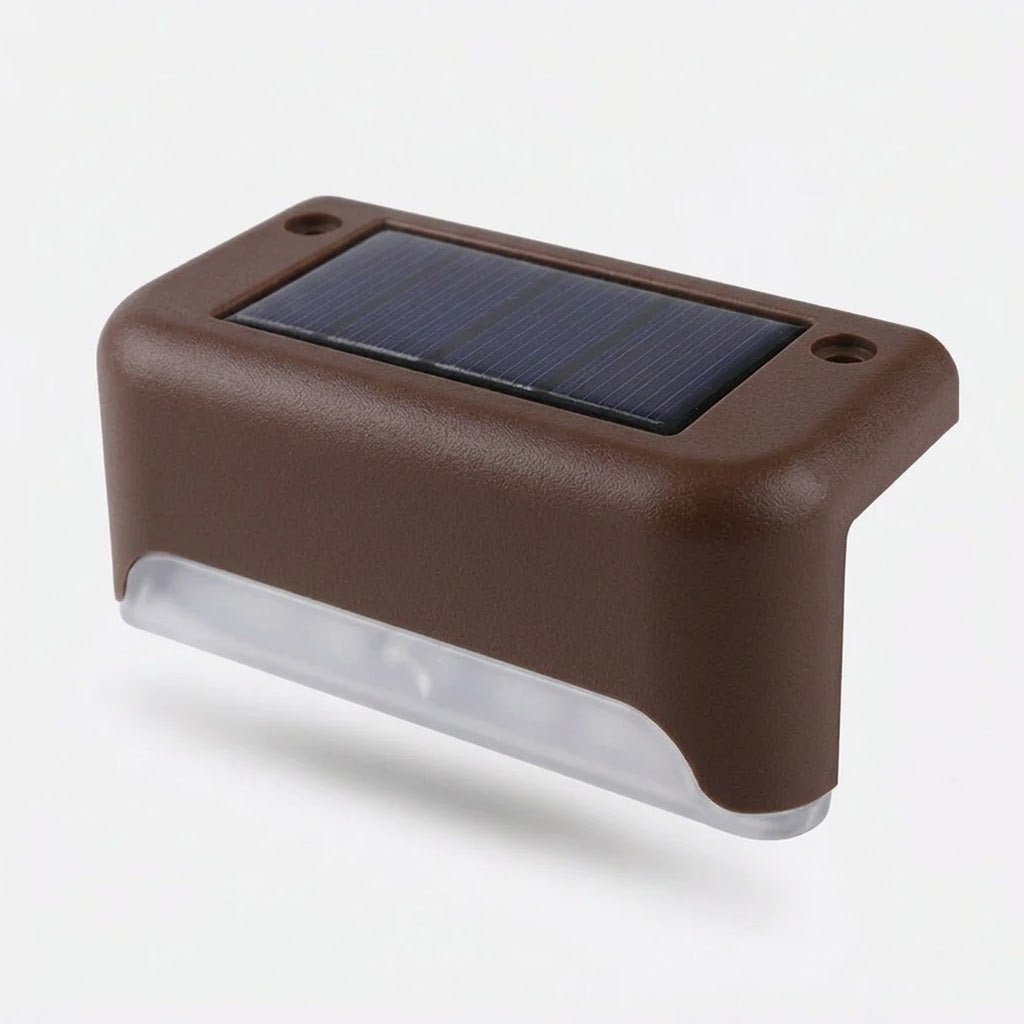 Solar-Stufenleuchten 8er-Set, Dämmerungssensor, Kleben oder Schrauben -    Zorenza