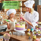 Tulpen-Spritztüllen-Set – 12 Stück mit Silikonspritzbeutel & Adapter Zorenza