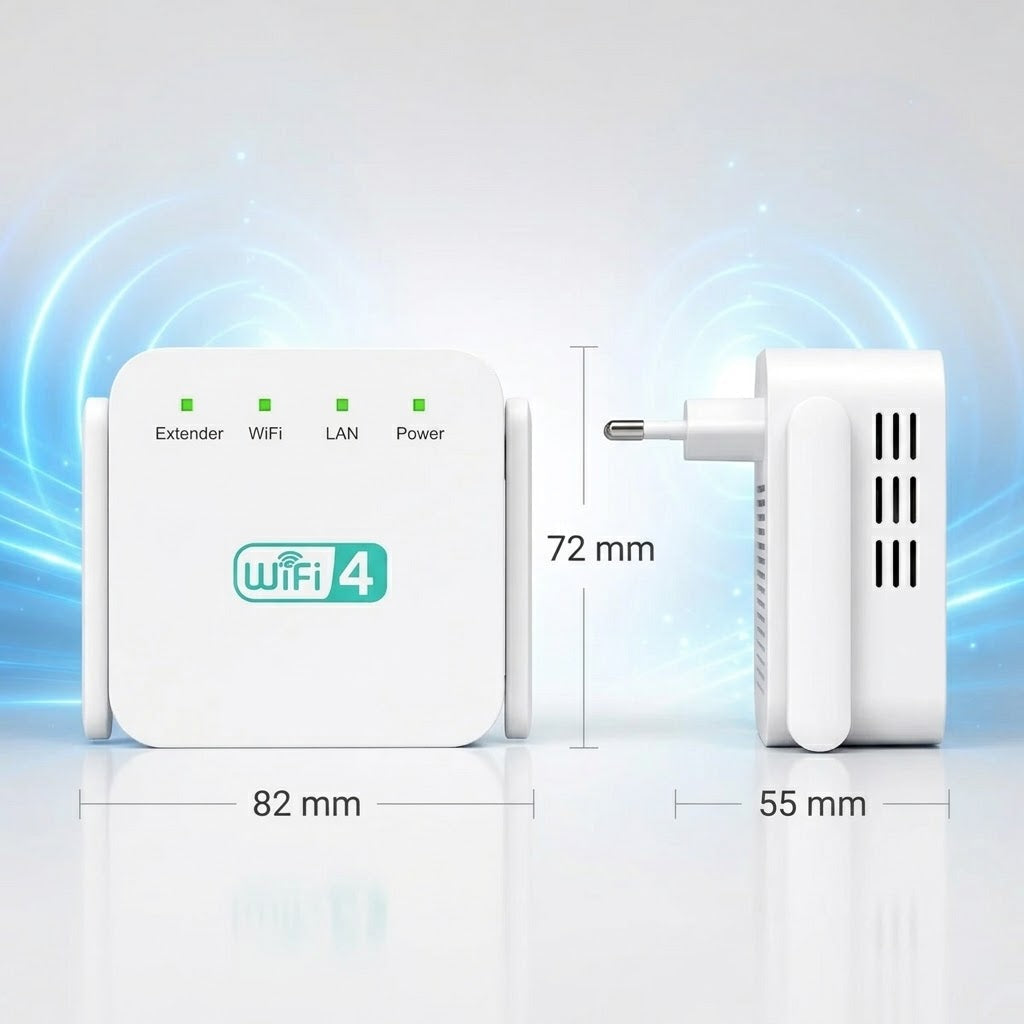 WLAN Verstärker & Repeater für die Steckdose mit 2 Antennen -    Zorenza