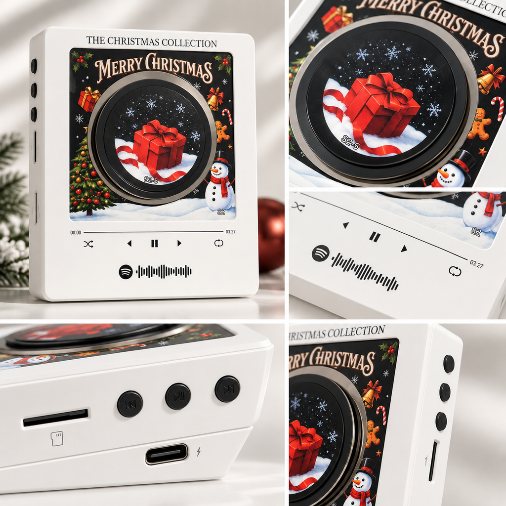 Musik-Kühlschrankmagnet Weihnachten – Schallplatten-Optik 9 Lieder -    Zorenza