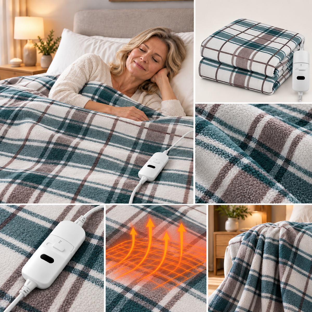 Elektrische Heizdecke mit automatischem Thermostat -    Zorenza