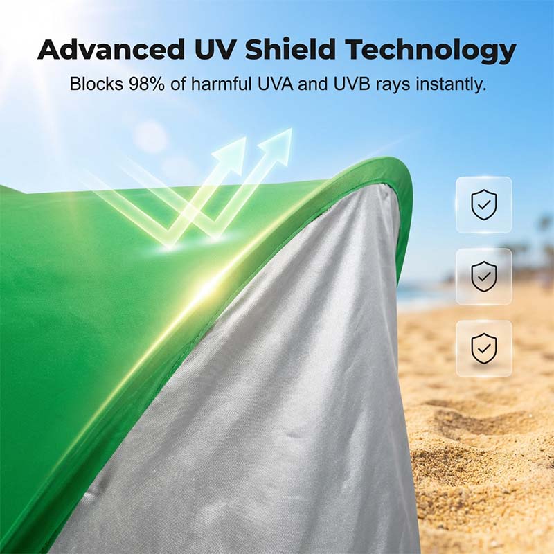 Pop-Up Strandzelt mit UV-Schutz – Sofortaufbau in 1 Sekunde -    Zorenza