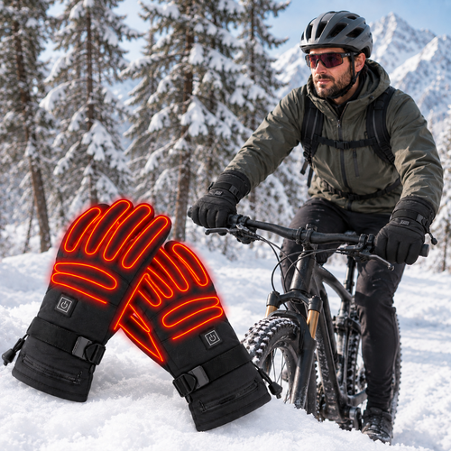 Beheizbare Handschuhe mit 3 Heizstufen und Touchscreen-Funktion -    Zorenza