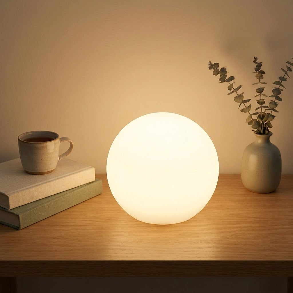 LED-Kugellampe mit Akku und Fernbedienung, 3 Lichtfarben, 15/20 cm -    Zorenza