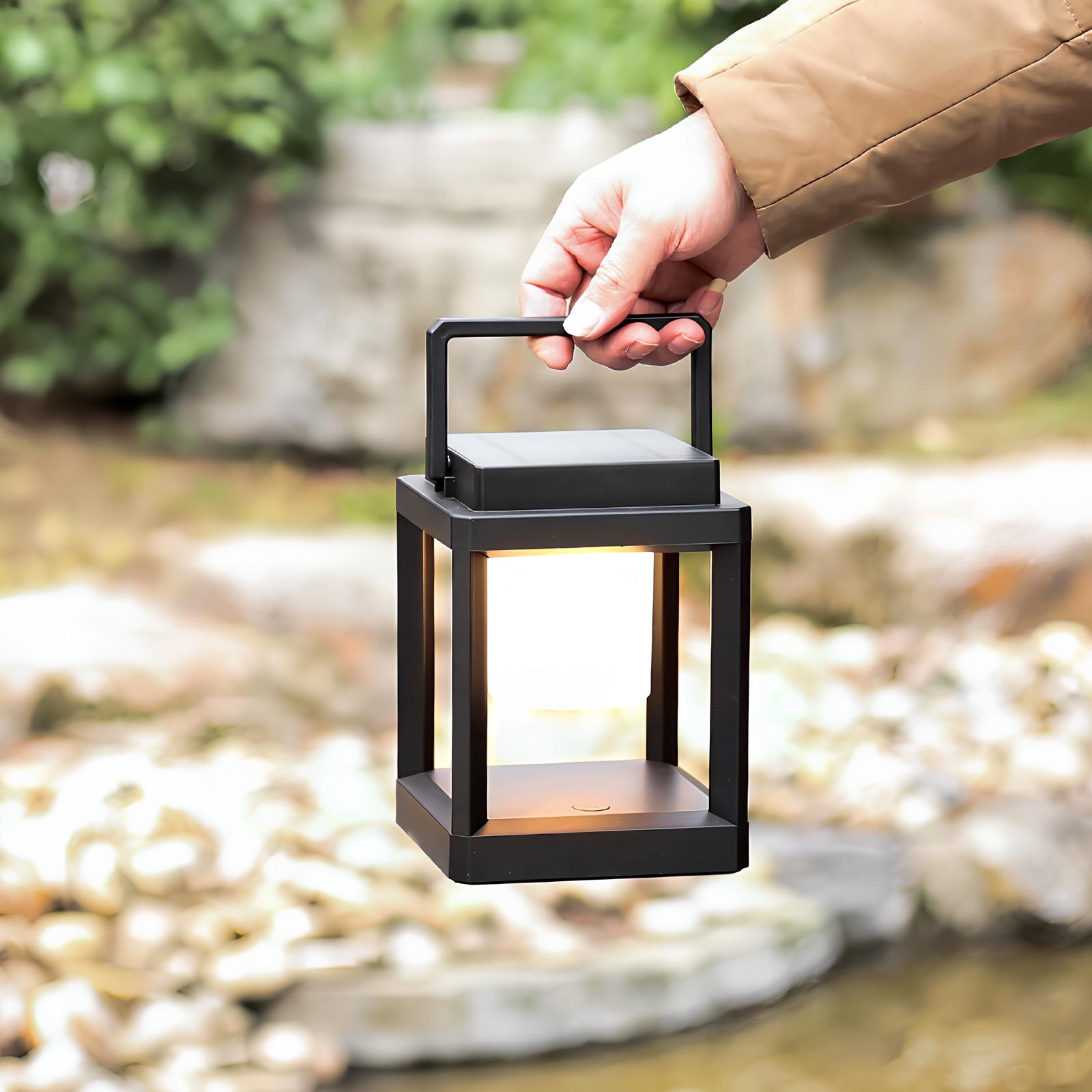 Solar-Gartenlaterne mit USB-Ladung – 10 Stunden Lichtdauer -    Zorenza