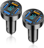 Auto-Ladegerät mit USB-C PD und QC 3.0 – LED-Voltmeter -    Zorenza