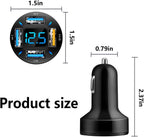 Auto-Ladegerät mit USB-C PD und QC 3.0 – LED-Voltmeter -    Zorenza