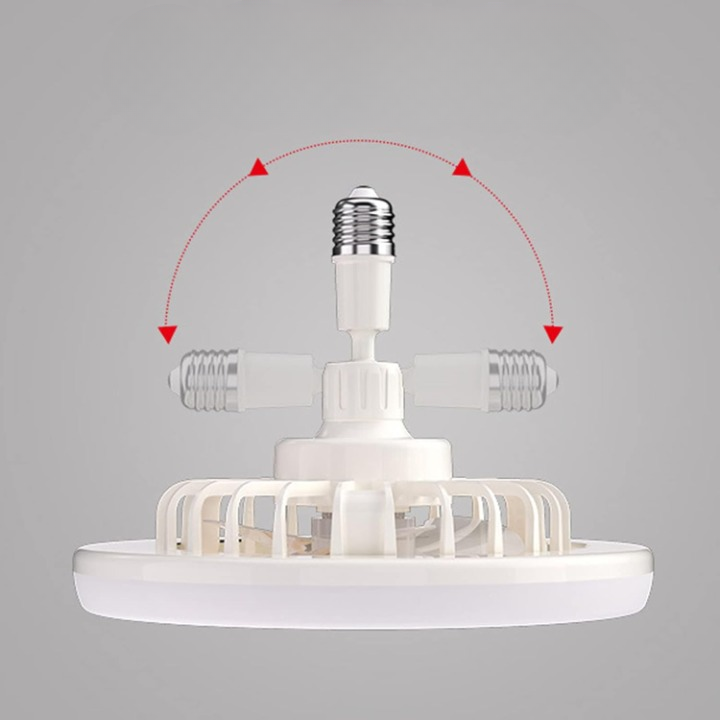E27 Deckenventilator mit LED-Licht & Fernbedienung – ohne Elektriker einschrauben -    Zorenza