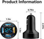 Auto-Ladegerät mit USB-C PD und QC 3.0 – LED-Voltmeter -    Zorenza