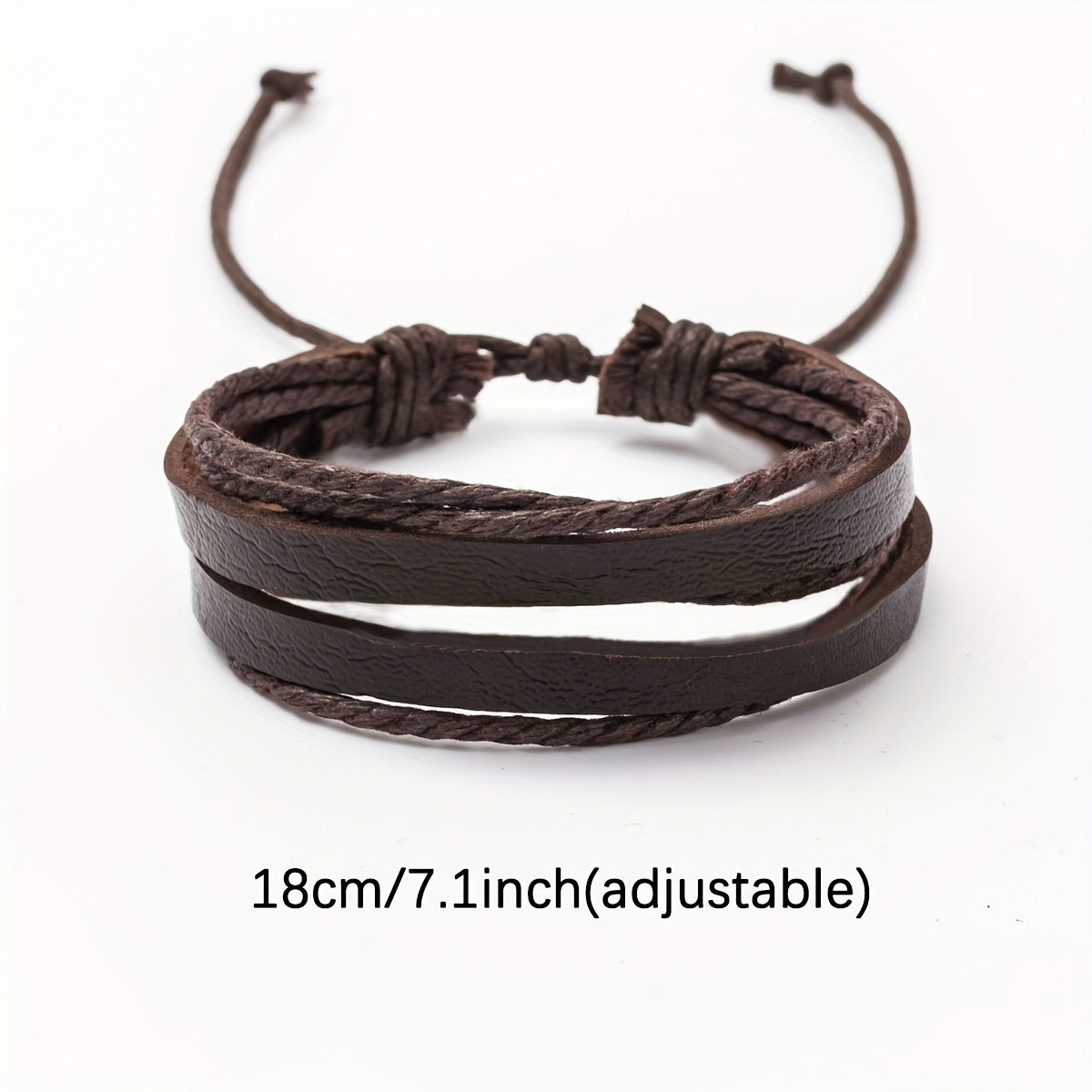 Lederarmband-Set mit Holzperlen – Mehrlagig verstellbar -    Zorenza