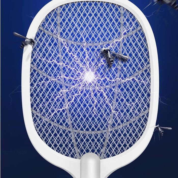 Elektrische Fliegenklatsche mit Moskito-Lampe – 2-in-1 USB Aufladbar -    Zorenza