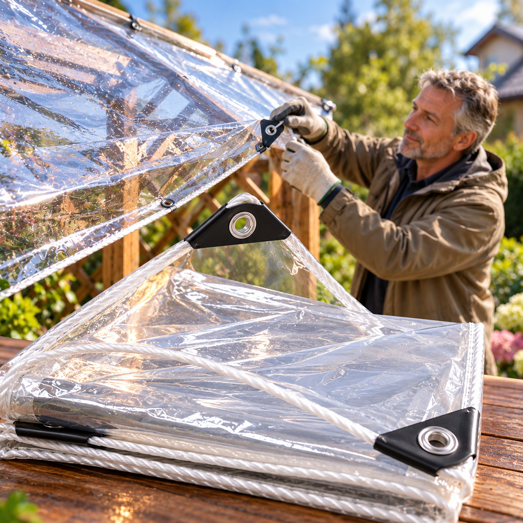 Schutzplane PVC transparent wetterfest -    Zorenza