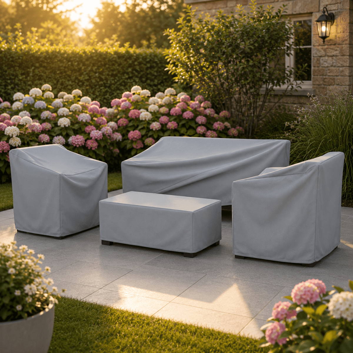 Gartenmöbel-Schutzhülle – UV- und Regenschutz -    Zorenza